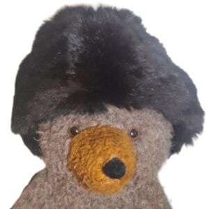 Vintage North King Fur Diplomat Hat - Men's Dyed Rabbit Fur Hat Sz Large